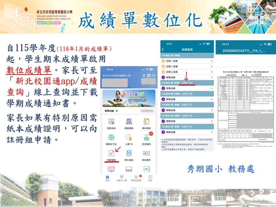 電子成績單說明